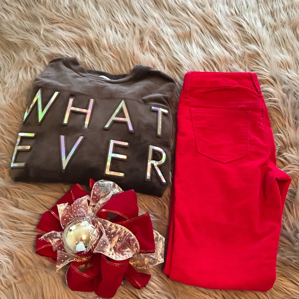 Gap pants size 10 and sweatshirt soft velour size 10-11